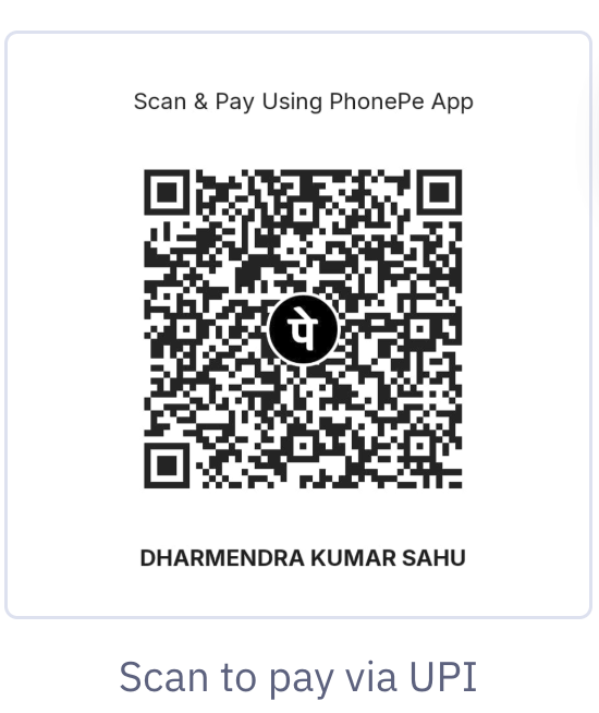 Scan with any UPI app to donate to Dharmendra Kumar Sahu
